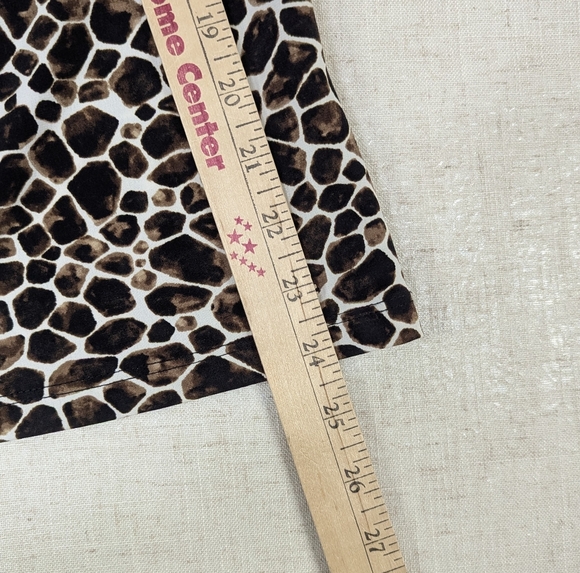 Calvin Klein XL Giraffe Animal Print Sleeveless Pleated Tank Blouse Shell - Picture 9 of 12